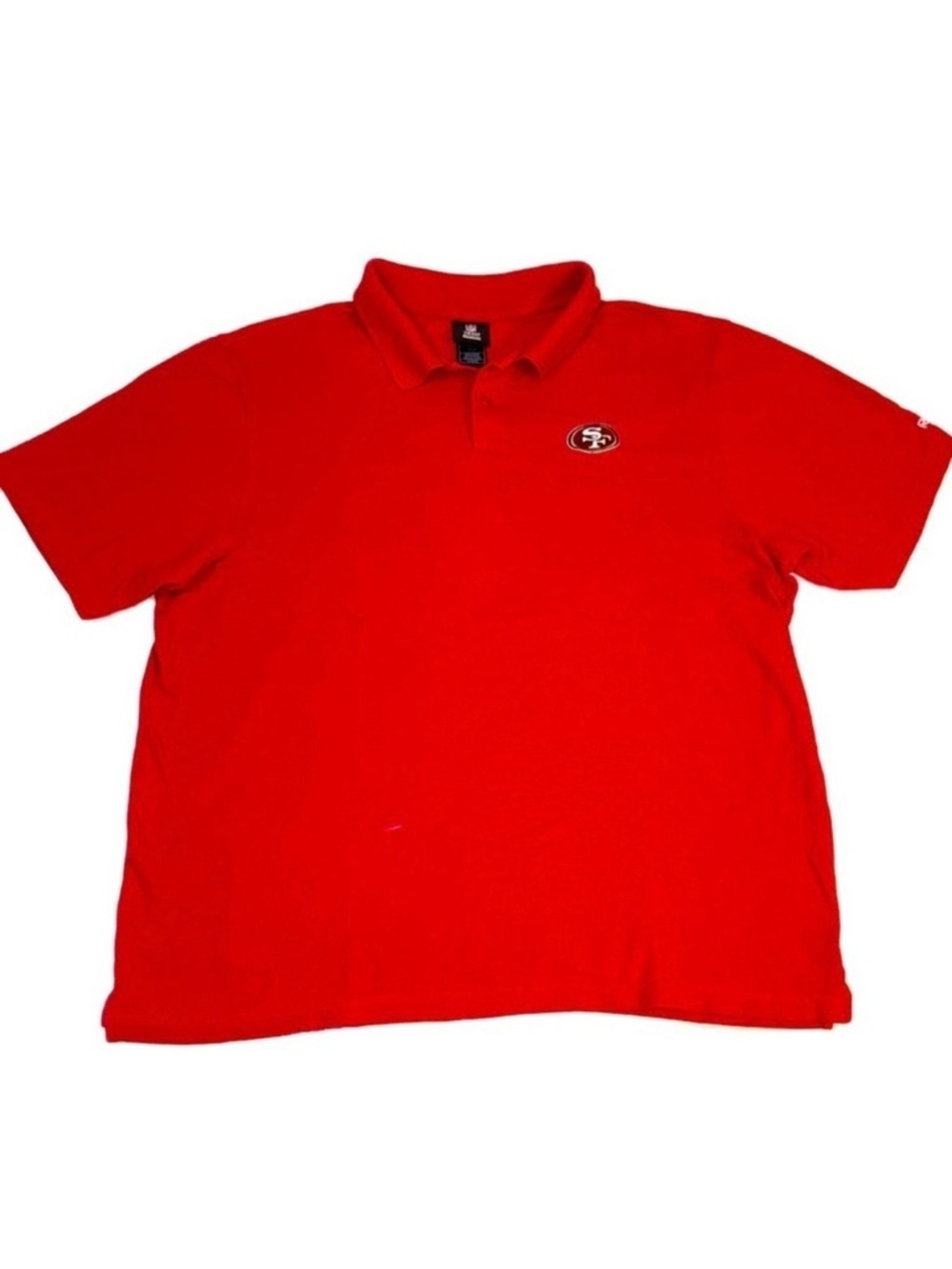 NFL 49ers San Francisco XL Polo Shirt Reebok Team Apparel Red Cotton Football